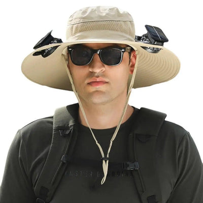 Solar-Powered Fan Cap Portable Hat With Built-In Cooling Fan For Outdoors