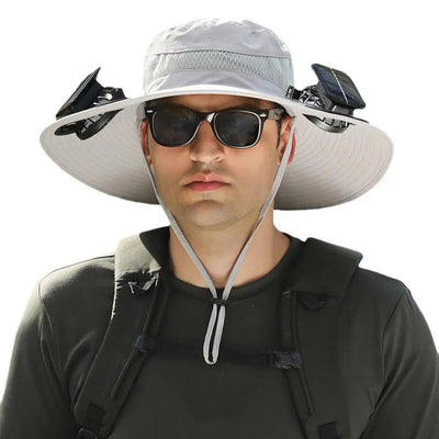 Solar-Powered Fan Cap Portable Hat With Built-In Cooling Fan For Outdoors