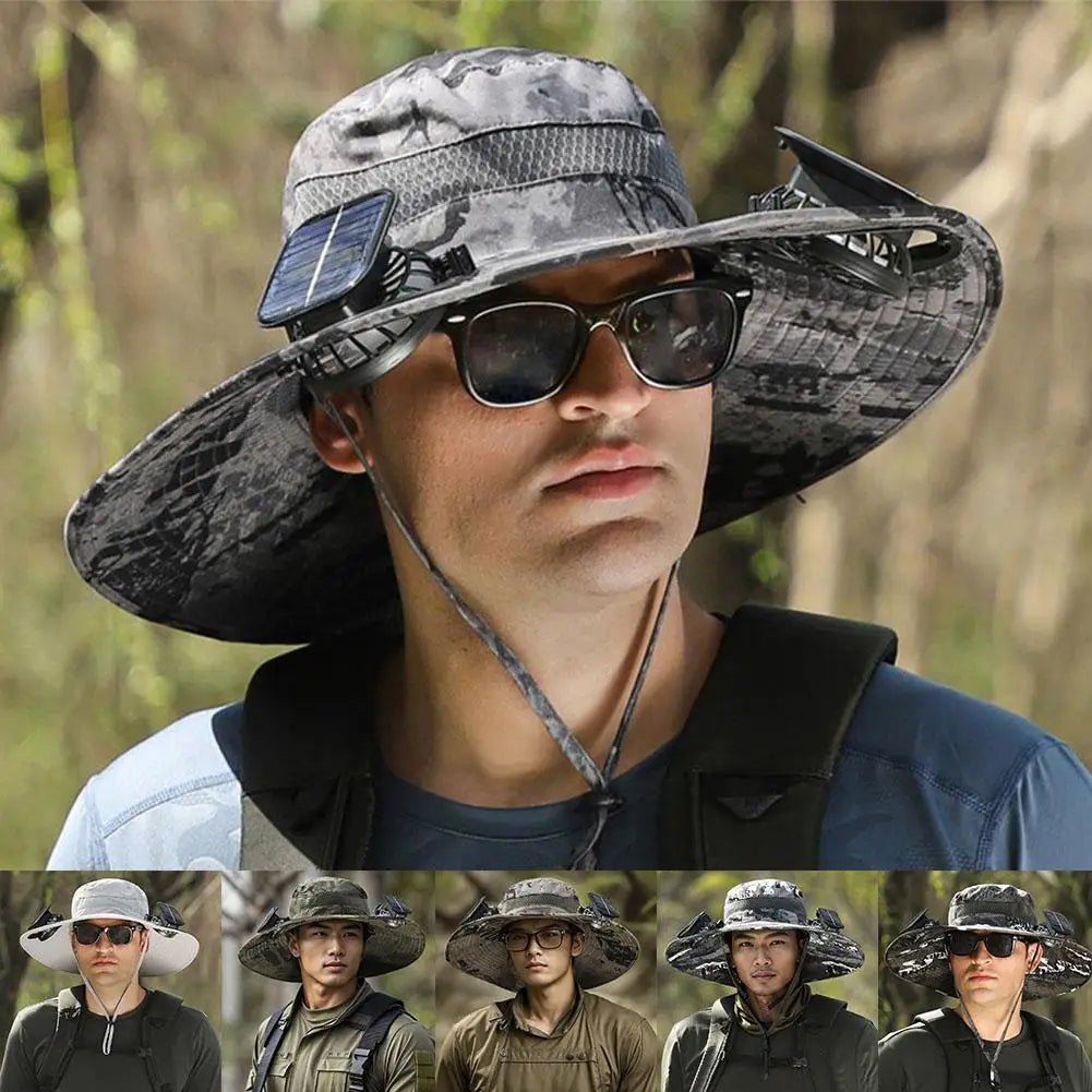 Solar-Powered Fan Cap Portable Hat With Built-In Cooling Fan For Outdoors
