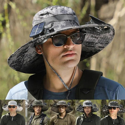 Solar-Powered Fan Cap Portable Hat With Built-In Cooling Fan For Outdoors