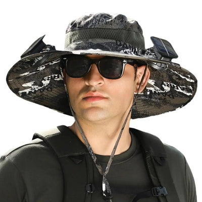 Solar-Powered Fan Cap Portable Hat With Built-In Cooling Fan For Outdoors