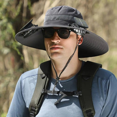 Solar-Powered Fan Cap Portable Hat With Built-In Cooling Fan For Outdoors