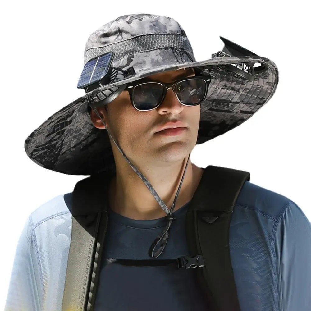 Solar-Powered Fan Cap Portable Hat With Built-In Cooling Fan For Outdoors