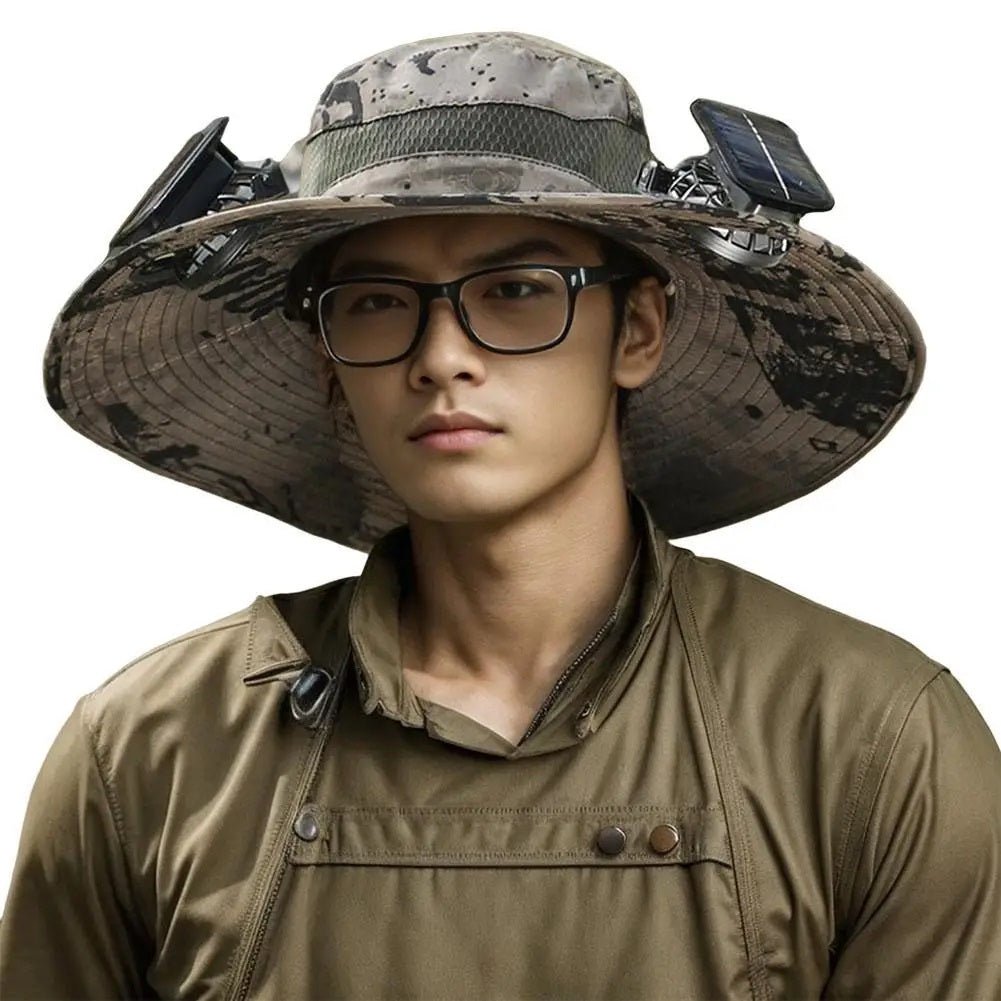 Solar-Powered Fan Cap Portable Hat With Built-In Cooling Fan For Outdoors