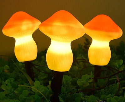Solar-Powered Garden Fairy Lights Waterproof LED Mushroom Garland