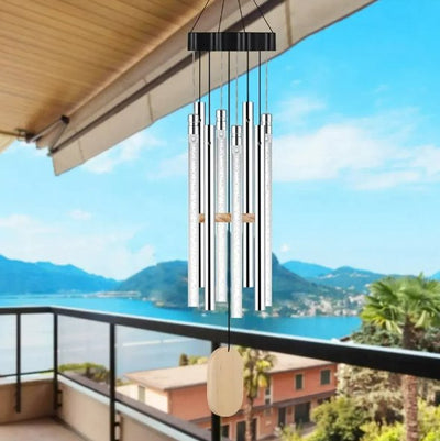 Solar Powered LED Wind Chimes Outdoor Solar Tube Light Chimes