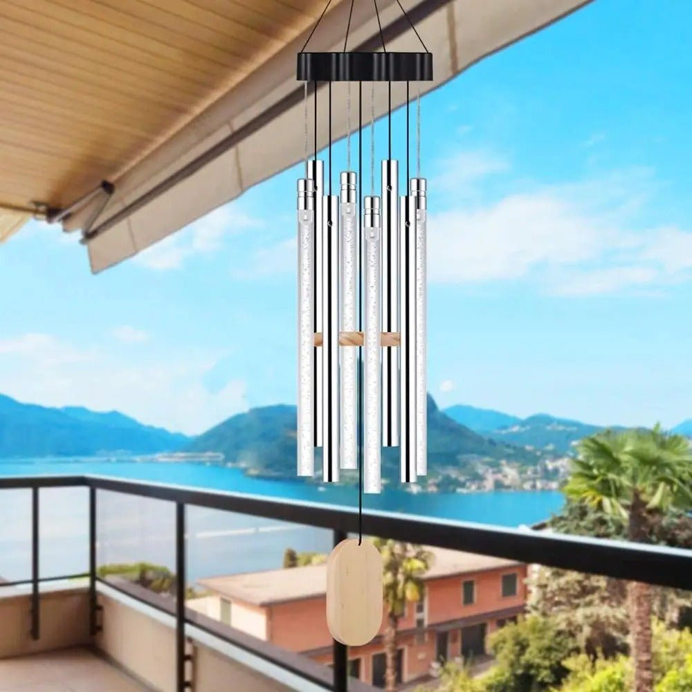 Solar Powered LED Windchimes Waterproof Decorative Garden Patio Lights