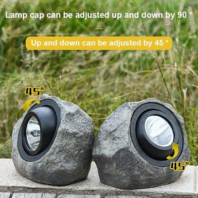 Solar Powered Rock Light Waterproof Garden Stone Lamp Outdoor