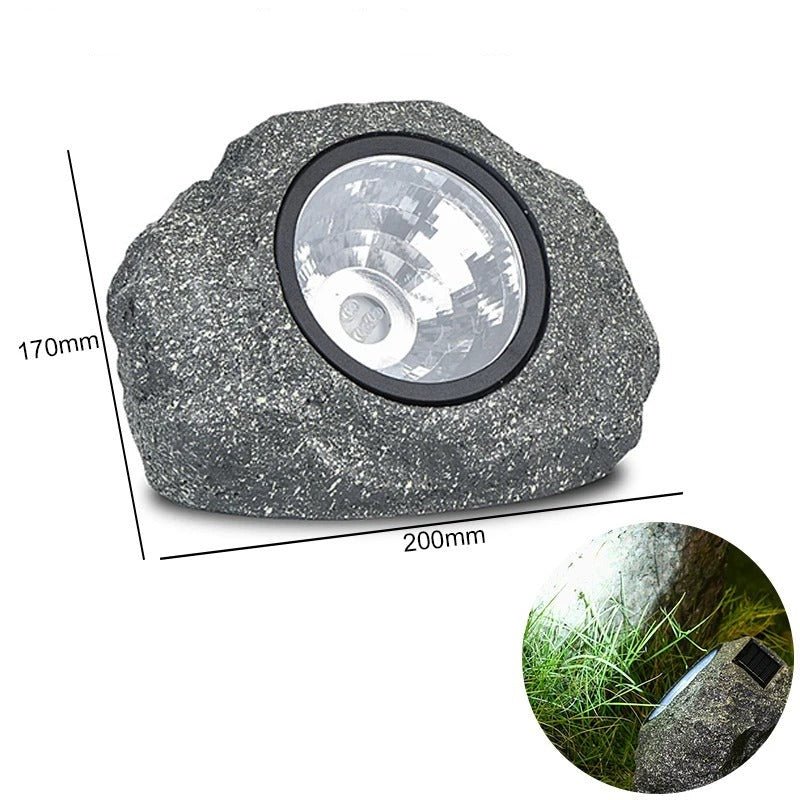 Solar Powered Rock Light Waterproof Garden Stone Lamp Outdoor