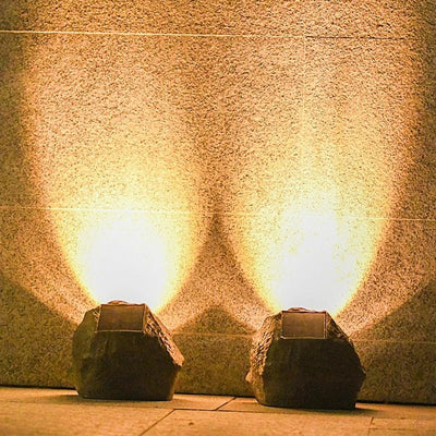 Solar Powered Rock Light Waterproof Garden Stone Lamp Outdoor