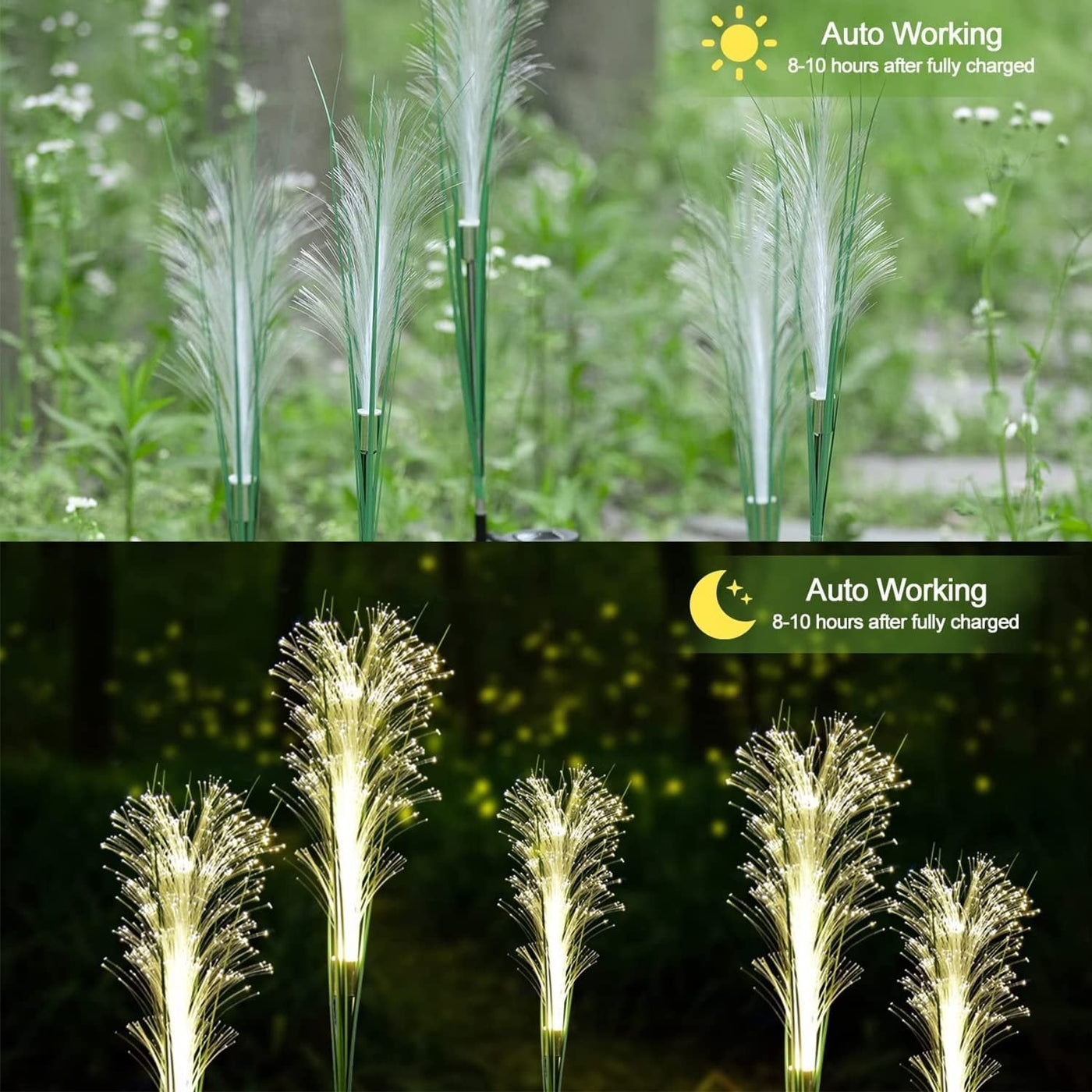 Solar Reed Outdoor Waterproof LED Solar Garden Lights Set