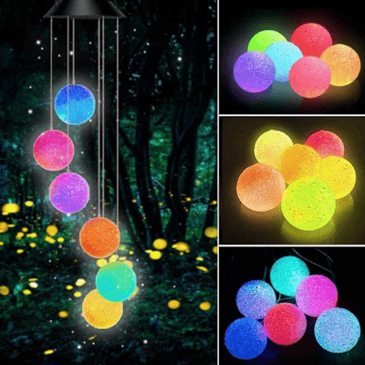 Solar Wind Chime Lights Colorful LED Animal Outdoor Garden Decor