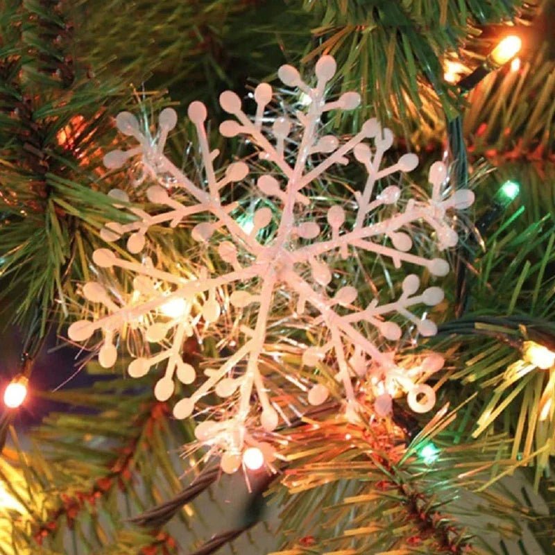 Large Snowflake Ornaments Glittering Christmas Tree Decor And DIY Garlands
