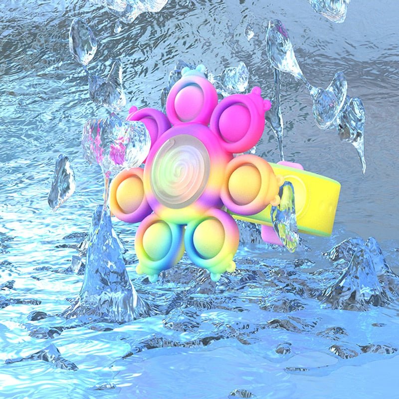 Spinning Pop Bubble Bracelet Stress Relief Wristband For Kids
