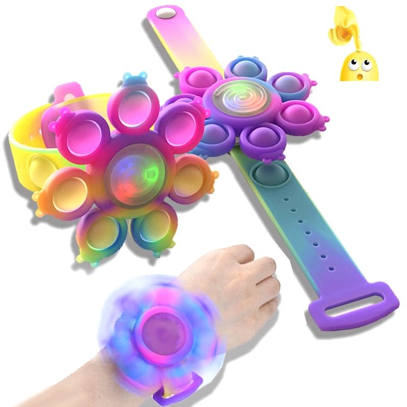Spinning Pop Bubble Bracelet Stress Relief Wristband For Kids