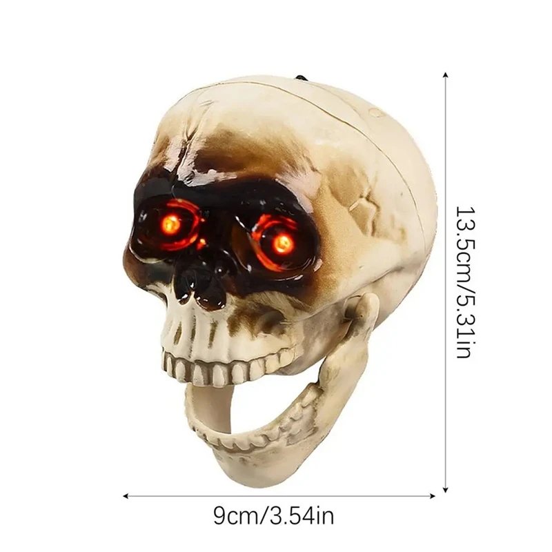 Halloween Skull Decoration With Motion Sensor And Scary Sound Effects