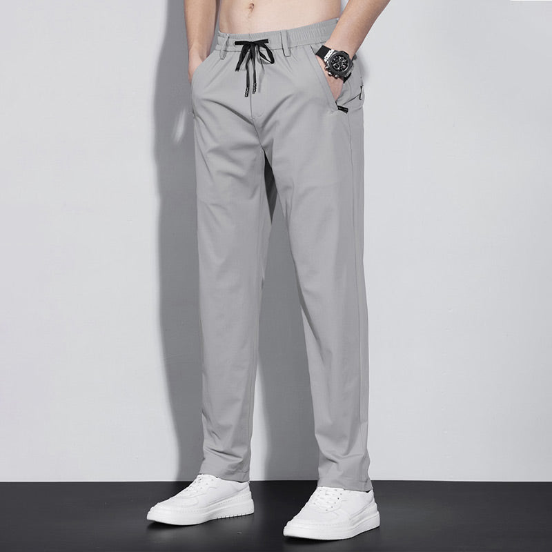 Men's Summer Sports Pants Lightweight Ice Silk Breathable Fitness Wear