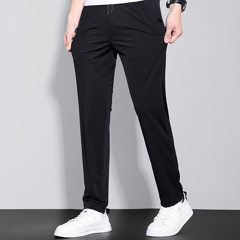 Men's Summer Sports Pants Lightweight Ice Silk Breathable Fitness Wear