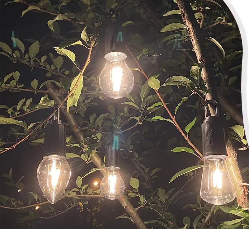 Outdoor Camping Rechargeable Light Bulb Hanging Type-C Retro Lighting