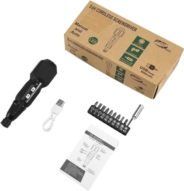 Cordless Electric Screwdriver Portable Rechargeable Power Tool