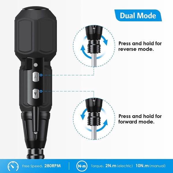 Cordless Electric Screwdriver Portable Rechargeable Power Tool