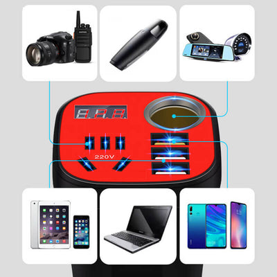 Car Power Inverter Cup Type Converter With Quick Charge Function