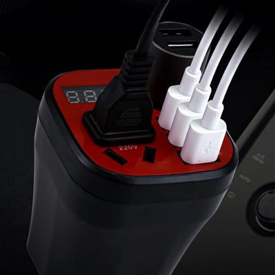 Car Power Inverter Cup Type Converter With Quick Charge Function