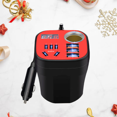 Car Power Inverter Cup Type Converter With Quick Charge Function