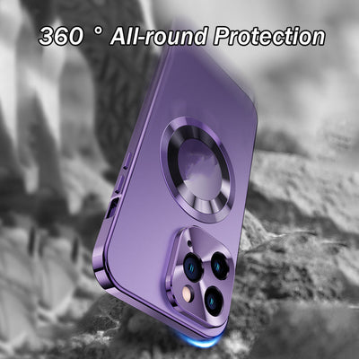 Magnetic Phone Case Double-Sided With Electroplated Glass Protection