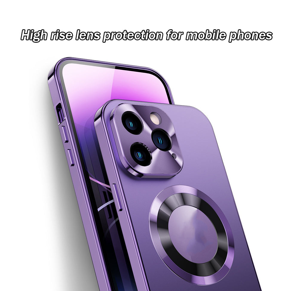 Magnetic Phone Case Double-Sided With Electroplated Glass Protection