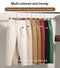 Women's Cotton Pants Elastic Waist Comfortable Soft Cotton Trousers