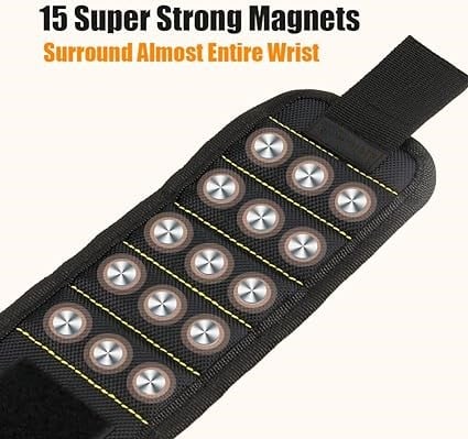 Magnetic Wristband With Strong Portable Magnetic Hold For Tools
