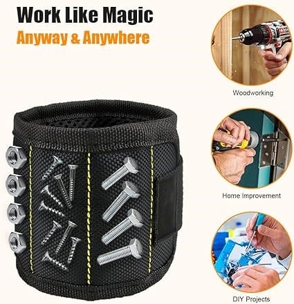 Magnetic Wristband With Strong Portable Magnetic Hold For Tools