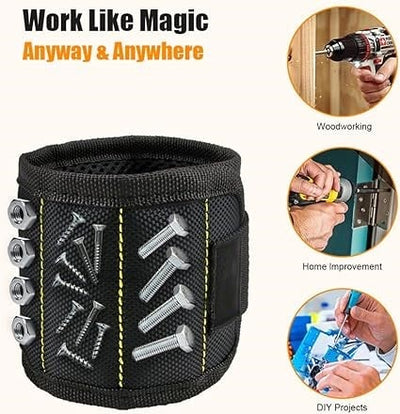 Magnetic Wristband With Strong Portable Magnetic Hold For Tools