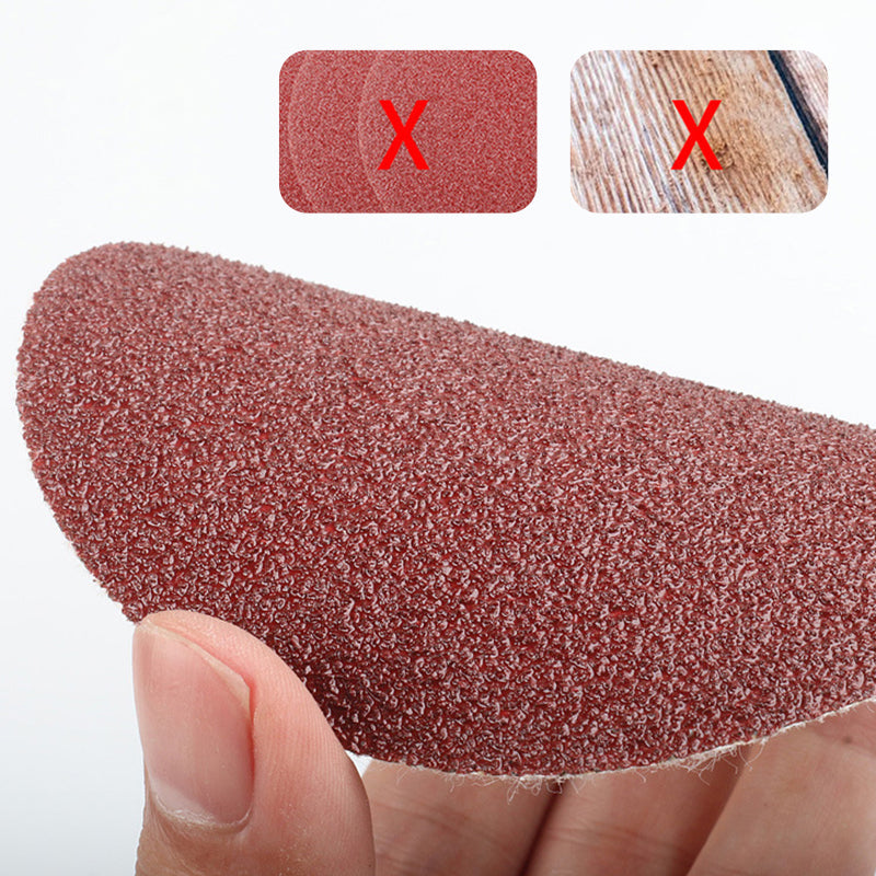 100pcs 4 Inch Round Flocking Sandpaper With Backing Plate Set