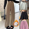 Women’s Wide Leg Corduroy Pants High Waist Plush Comfort