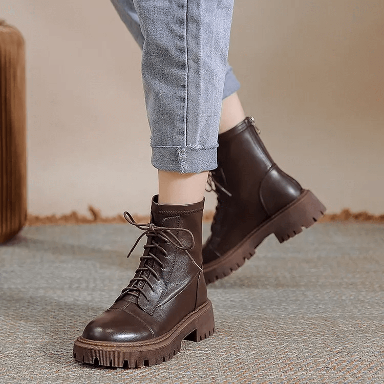Winter Women's Motorcycle Boots Stylish Warm Chic Boots