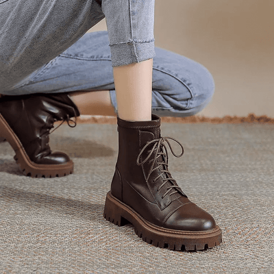 Winter Women's Motorcycle Boots Stylish Warm Chic Boots