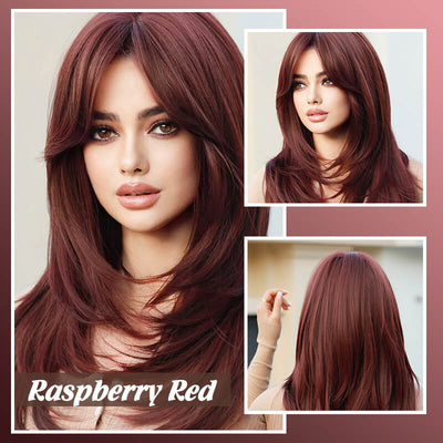 Long Hair Wig Layered Style With Bangs For Natural Look