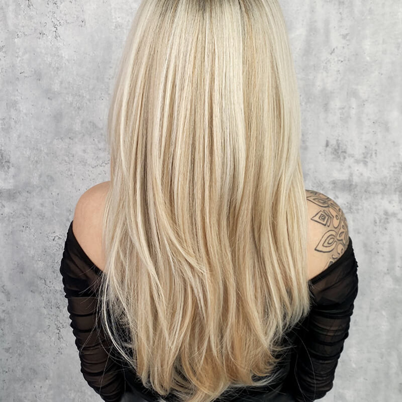 Long Hair Wig Layered Style With Bangs For Natural Look