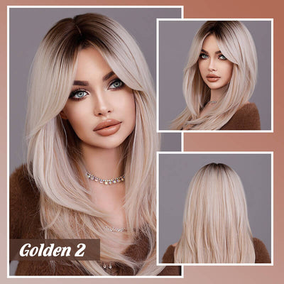 Long Hair Wig Layered Style With Bangs For Natural Look