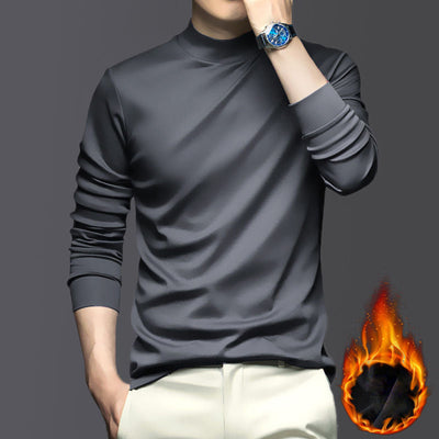 Men's Mercerized Cotton Base Layer Shirt Stretch Warm Comfortable