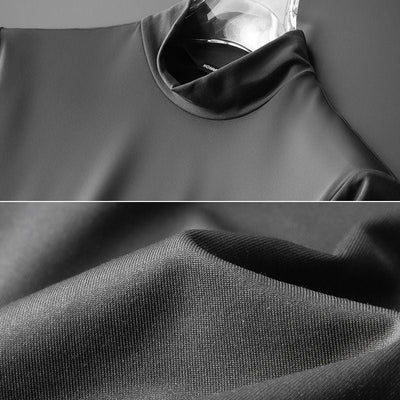 Men's Mercerized Cotton Base Layer Shirt Stretch Warm Comfortable