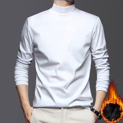 Men's Mercerized Cotton Base Layer Shirt Stretch Warm Comfortable