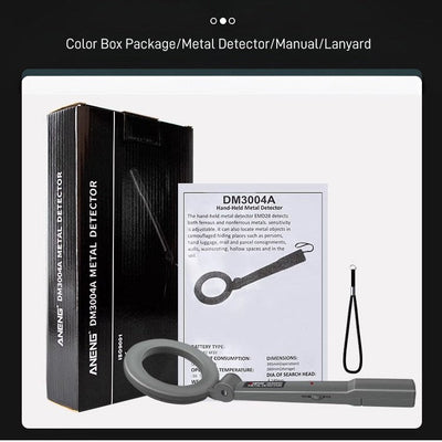 High Sensitivity Metal Detector With LED Flashing Alarm And Metal Sensor