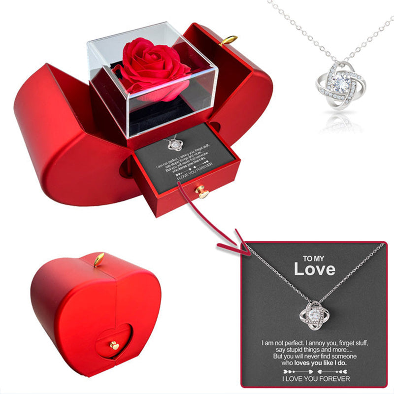 To My Love Necklace With Real Rose Romantic Gift For Her