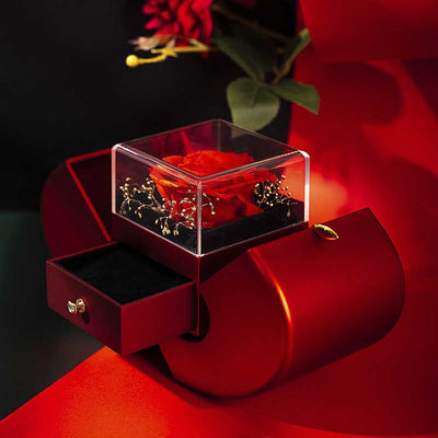 To My Love Necklace With Real Rose Romantic Gift For Her