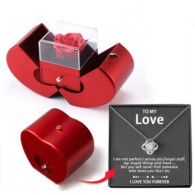 To My Love Necklace With Real Rose Romantic Gift For Her