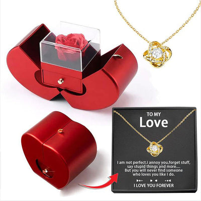 To My Love Necklace With Real Rose Romantic Gift For Her