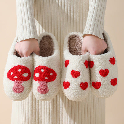 Indoor Plush Slippers For Couples Anti Slip Cozy Soft Footwear
